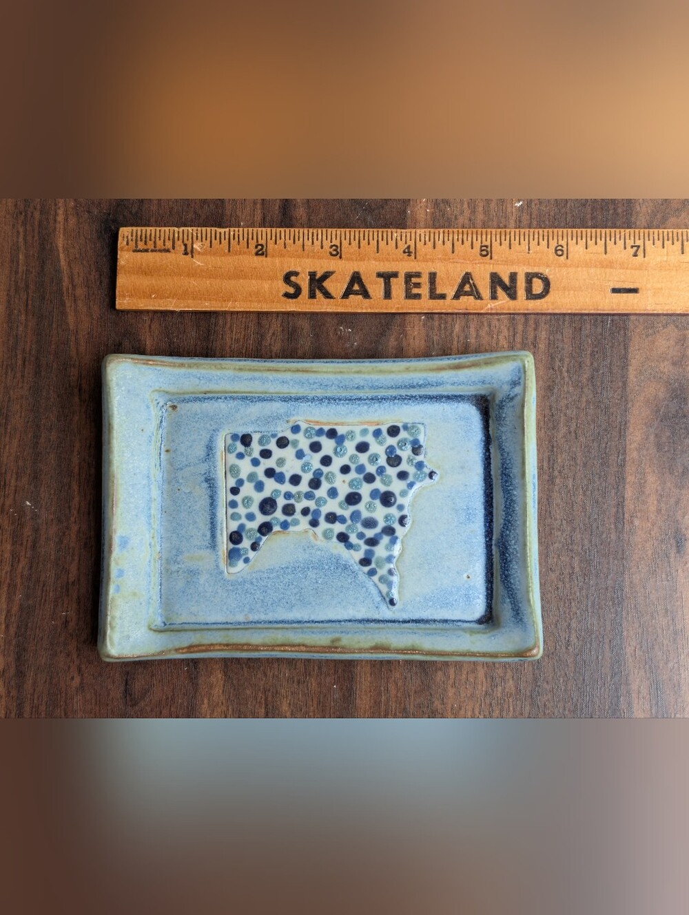 Handmade Ceramic Minnesota State Trinket Dish / Jewelry Tray 10,000 Lakes